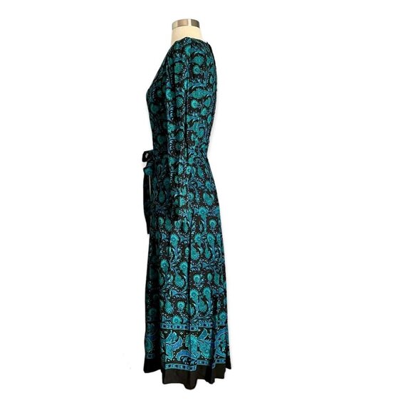 Vintage 70’s Lanz Originals Pleated Floral Paisley Print Midi Dress Secretary - Picture 6 of 8